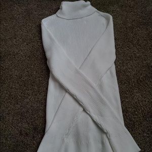 White turtle neck